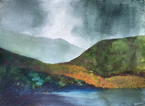 Rod Craig 'Ready for the Storm' watercolour on handmade rag paper 65x85cm