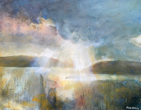 Rod Craig 'Sunburst and Snowblind' watercolour on Fabriano paper 43x50cm
