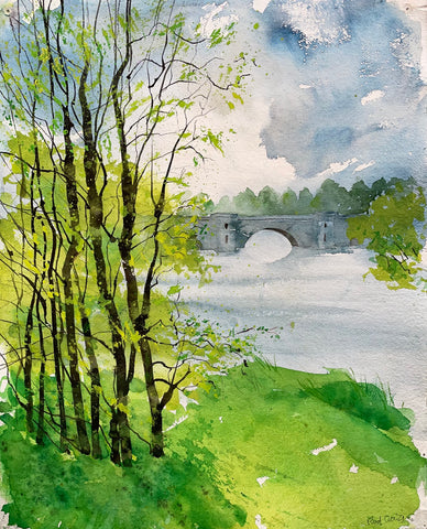 Rod Craig 'Walking on Sunshine, Blenheim' watercolour on handmade rag paper 79x66cm