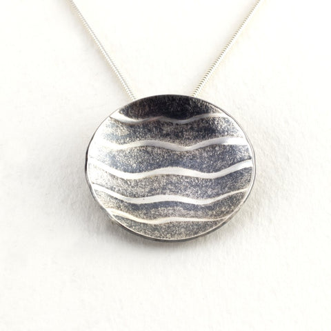 Sandra Elizabeth 'Silver Wave Pendant'