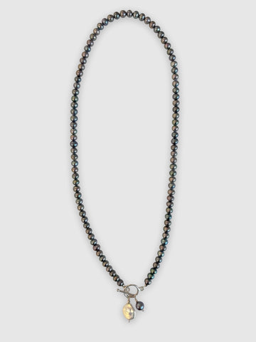 Sandra Pennell 'Peacock Pearl Necklace' L45cm