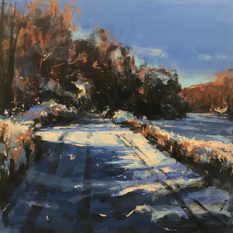 Sarah Ollerenshaw ‘Your Love Runs Deep’ acrylic on board 50x50cm (71x71cm framed)