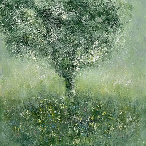 Sue Godfrey 'Morning Blossom' acrylic on canvas 50x50cm
