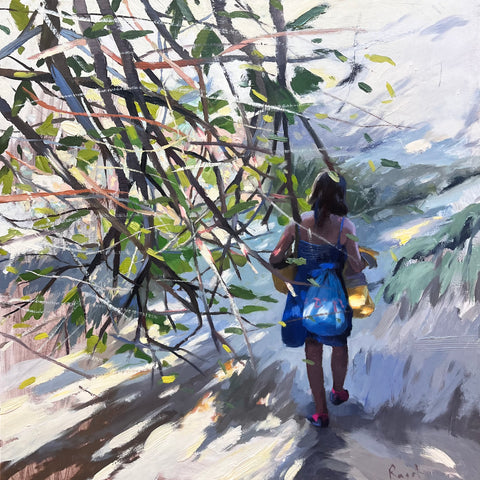 Susana Ragel 'Summer' oil on board 50x50cm