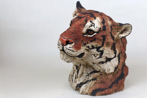 Julie Wilson 'Tiger Head' ceramic H19cm