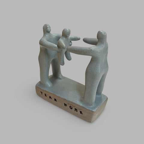 Cat Santos 'Teamwork' ceramic H14xW13cm