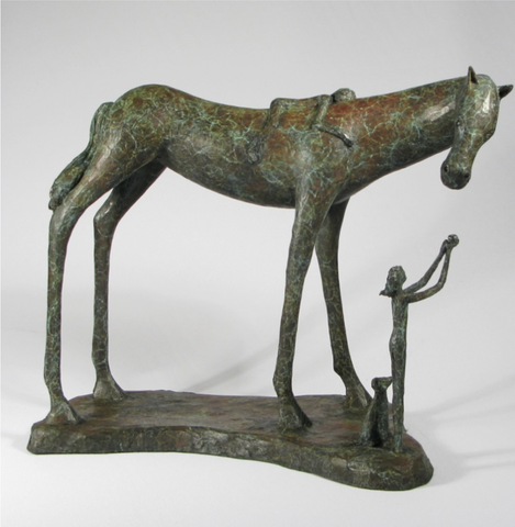 Dawn Benson 'Temptation'  39x40cm bronze sculpture