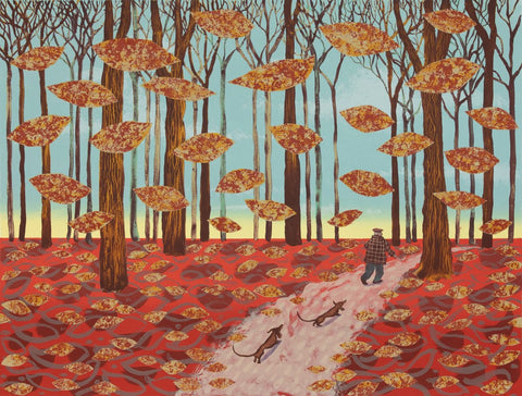 Mychael Barratt 'The four seasons - Autumn' screenprint 50x65.5cm