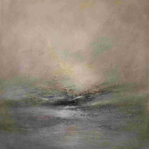 Adrian Walker 'The Helicopter Tree' oil over encoustic on canvas 100x100cm