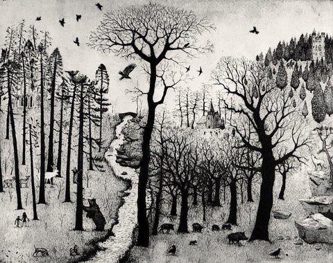 Tim Southall 'Circle of Life' etching & aquatint (unframed) 30x40cm