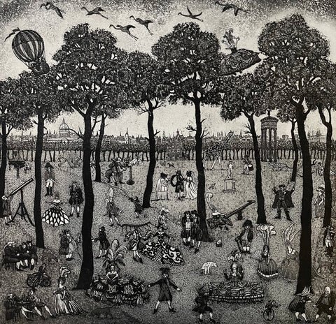 Tim Southall 'Enlightenment' etching & aquatint (unframed) 30x30cm
