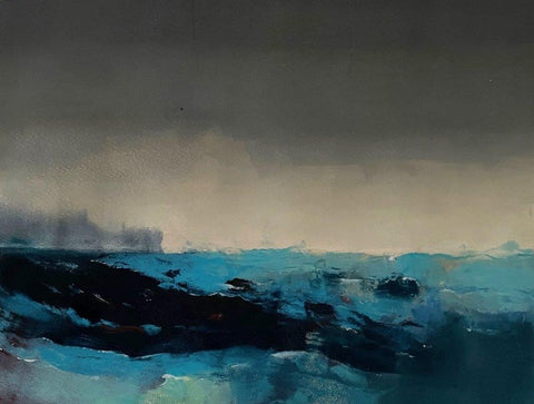 Tim Southall 'Folding Sky' monotype 30x42cm