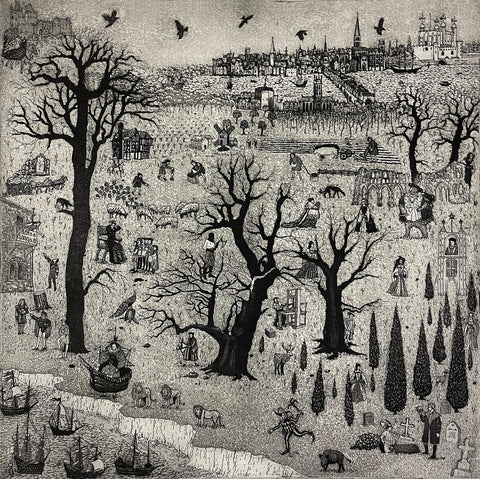 Tim Southall 'Golden Age' etching & aquatint (unframed) 30x30cm