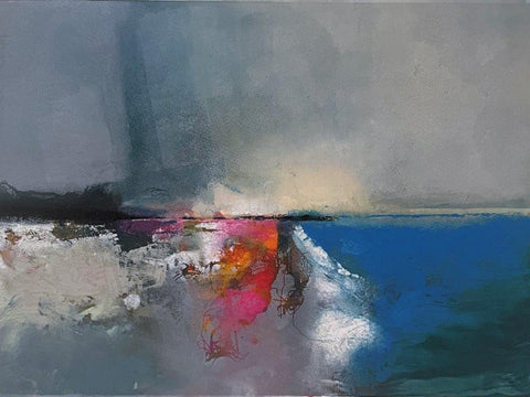 Tim Southall 'Incoming Rain' monotype 30x42cm