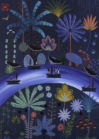 Daphne Stephenson 'Blue Jungle River, Kashmir' limited edition of 50 print