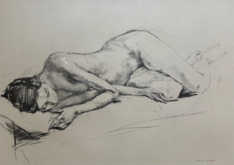 Valeriy Gridnev 'The Still Hours' charcoal 58x82cm (79x102cm framed)