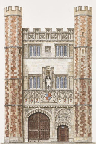 Varsha Bhatia 'Trinity College, Cambridge' watercolour 53x35cm