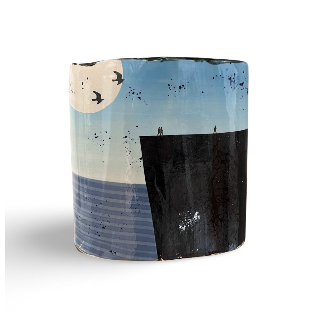 Cat Santos ‘Cliff Walk Vessel’ ceramic H22cm