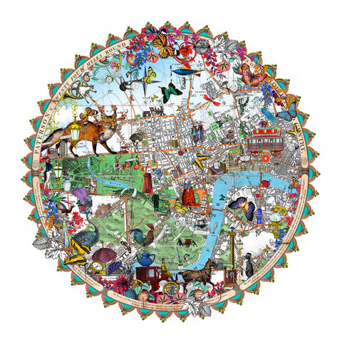 Kristjana S Williams 'Vestur Fox London' limited edition print of 175 80x80cm
