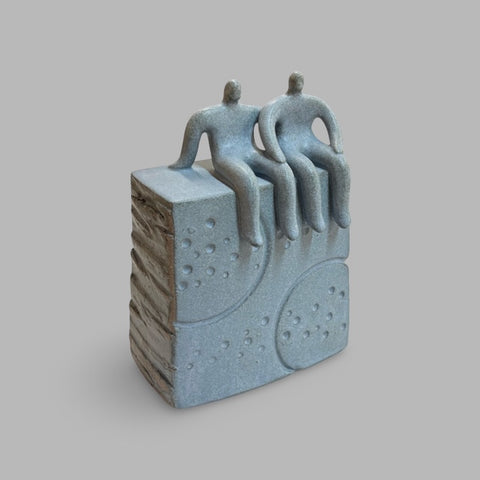 Cat Santos 'You Are My Rock' ceramic 17x13cm