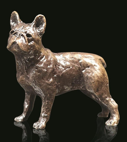 Butler & Peach 'French Bull Dog' bronze H3xD3cm