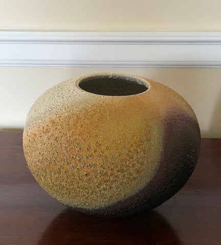 Jon Bull 'Large/medium Lava Sphere' ceramic H19xW24cm