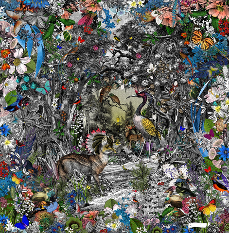 Kristjana S Williams 'The Menagerie at Penhaligon's Central' limited edition print of 175 80x80cm