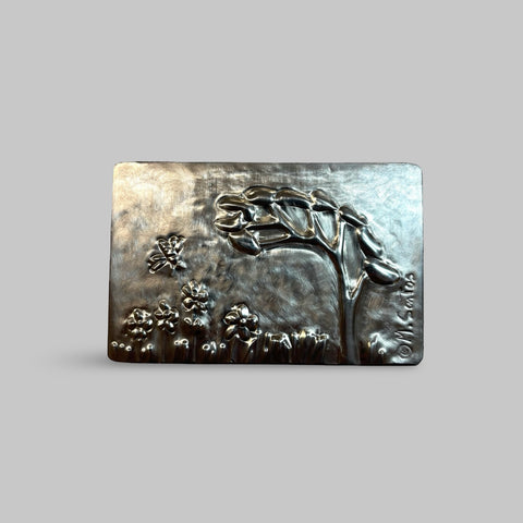 Maria Santos 'Meadow 2-Section Box' thuya wood and pewter 3x9x6cm