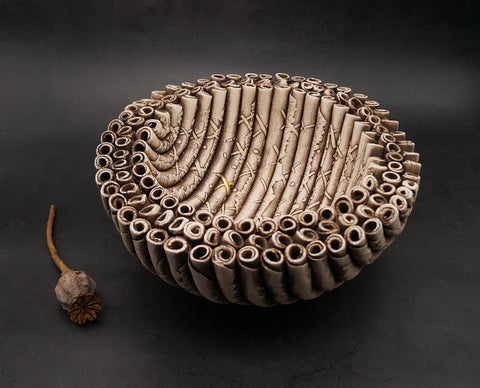 Lisa Ellul 'Small Tubular Bowl' ceramic 17x8cm
