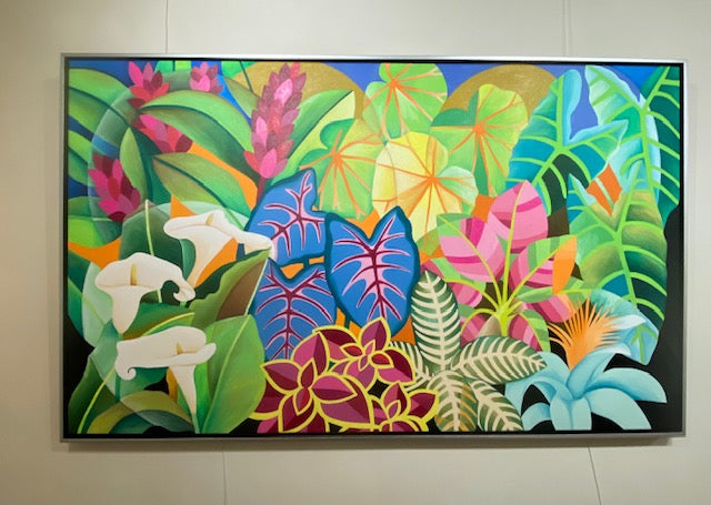 Abedheera 'Abundance' 152x92cm acrylic on canvas