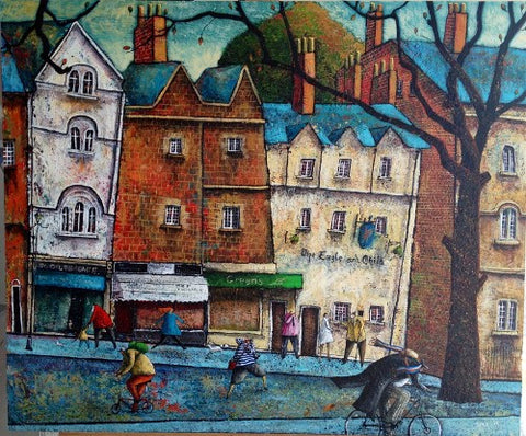 Adrian Sykes 'In the footsteps of great men - Oxford' 50x60cm Signed Limited Edition of 250