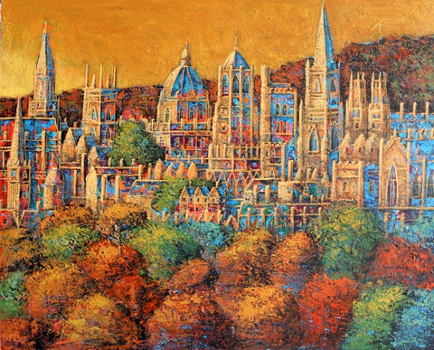 Adrian Sykes 'Oxford Evening' 60 x 50cm Signed Limited Edition Print of 250