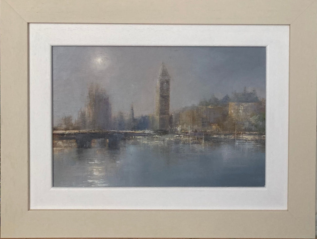 Misty scene on the Thames by Amanda Hoskin at Iona House Gallery