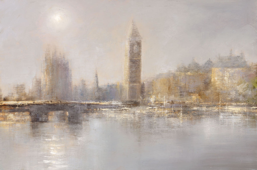 Misty scene on the Thames by Amanda Hoskin at Iona House Gallery
