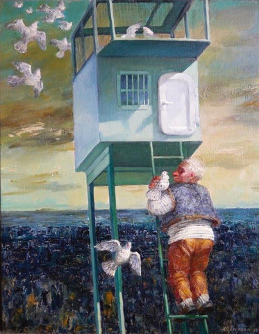 Anna Shchegoleva 'Dove Homecoming' oil 90x70cm