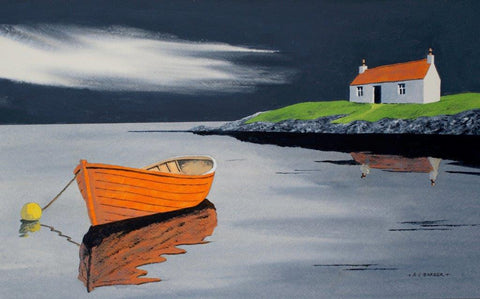 Anthony Barber 'After the Rain has Passed, Isle of Harris' acrylic on watercolour paper 31x51cms