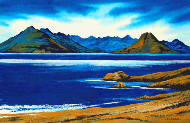 The Cuillins print by Anthony barber at Iona House Gallery