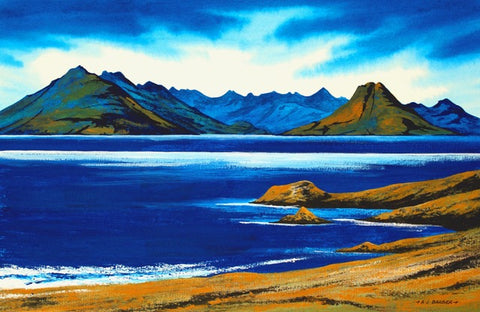 Anthony Barber 'Cuillins from Elgol' limited edition print 195 25x38cm (unframed)