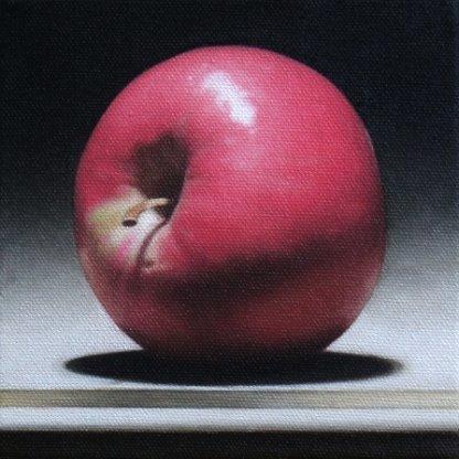Anthony Ellis 'Oil Sketch of an Apple' oil on canvas 15x15cms