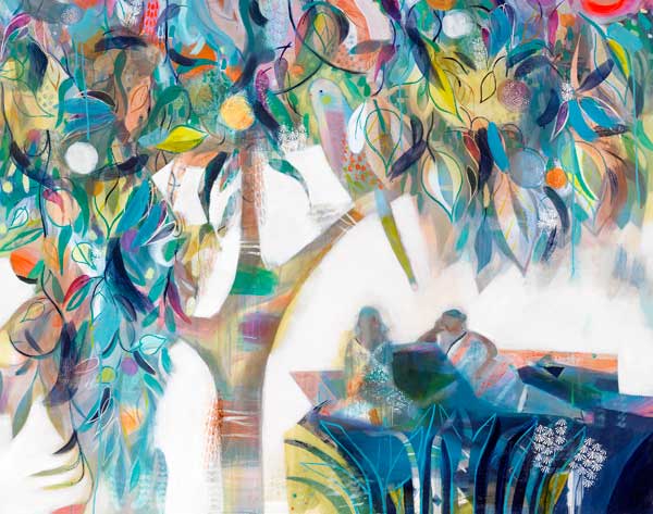 Becky Blair 'Peach Tree' unframed ltd ed giclee print 54x43cms