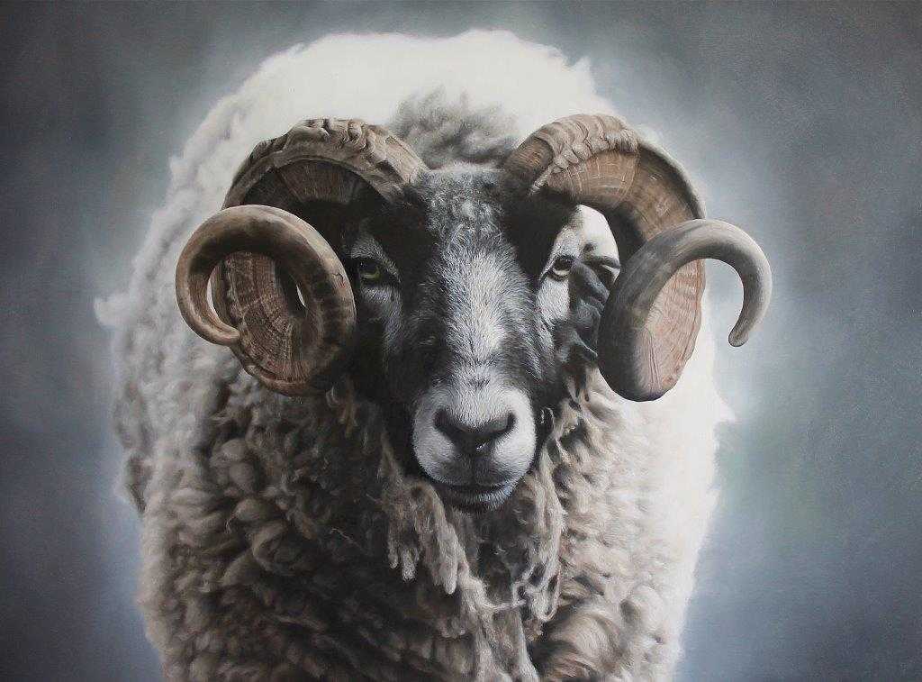Charlotte Gridley 'Virility' oil on board 40x60cm