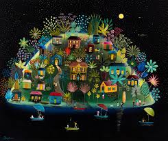 Daphne Stephenson 'Jamaica in the Cool of the Night' unframed limited edition print