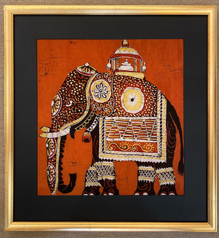 Sri Lankan 'Elephant' Batik 35x35cm