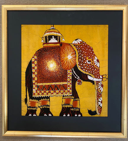 Sri Lankan 'Elephant' Batik 35x35cm
