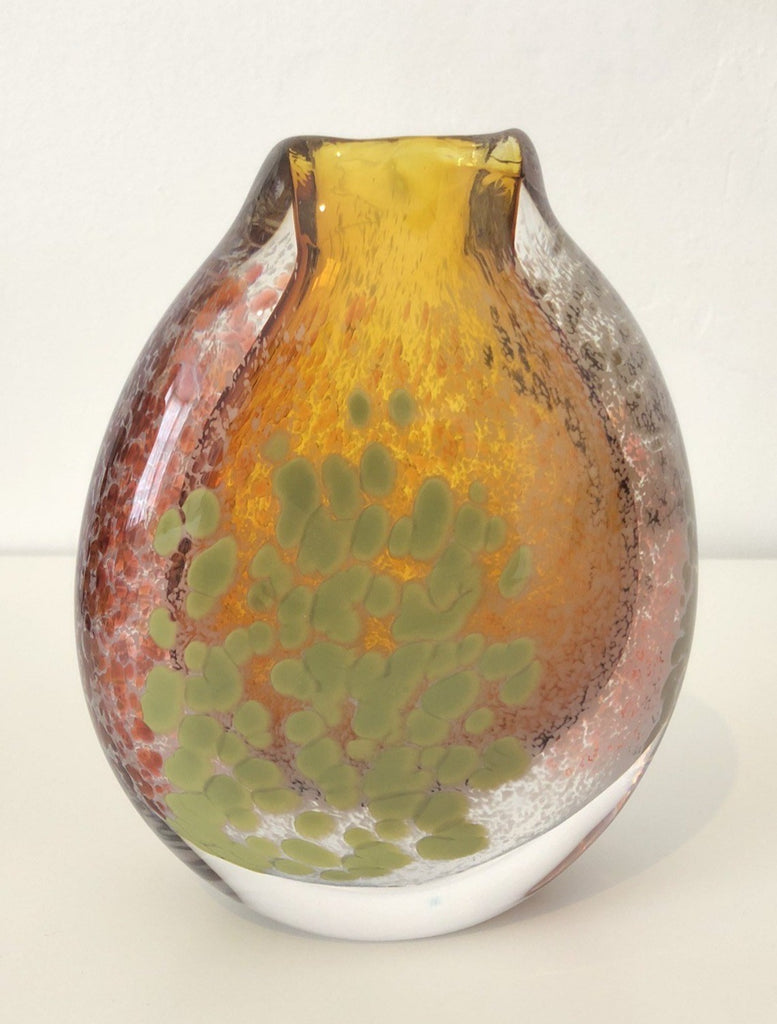 Ellie Burton glass vessel in yellow at Iona House Gallery