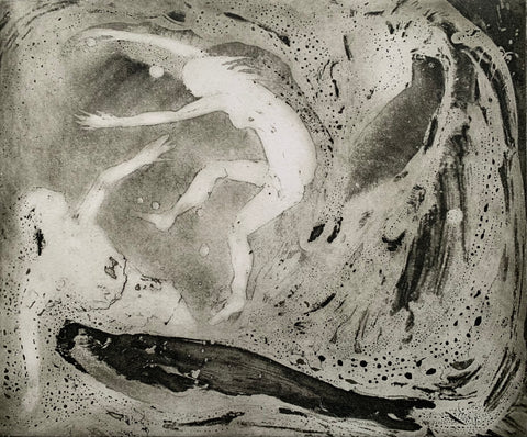 Flora McLachlan 'Sea-Dance (with the Seals and Selkies)' limited edition etching 20x24cm