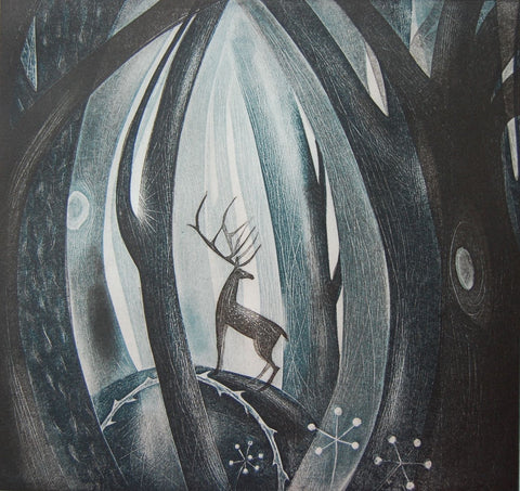 Flora McLachlan 'Ivy Berries' limited edition etching 27x29cm