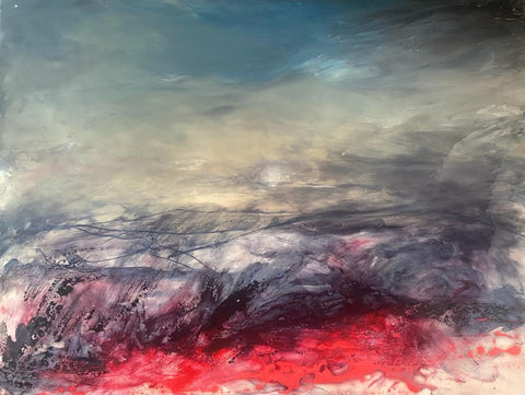 Frances Ackland-Snow 'Never Never Land' mixed media 30x40cm