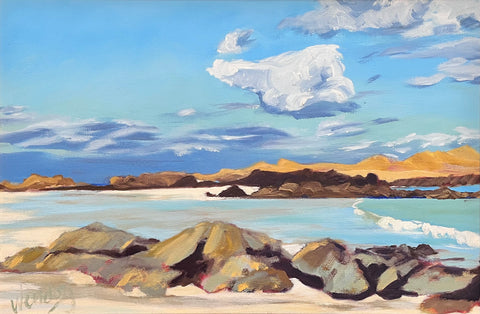 Gail Wendorf 'Receding Tide, Iona' oil on canvas  40.5x61cm (16x24ins)