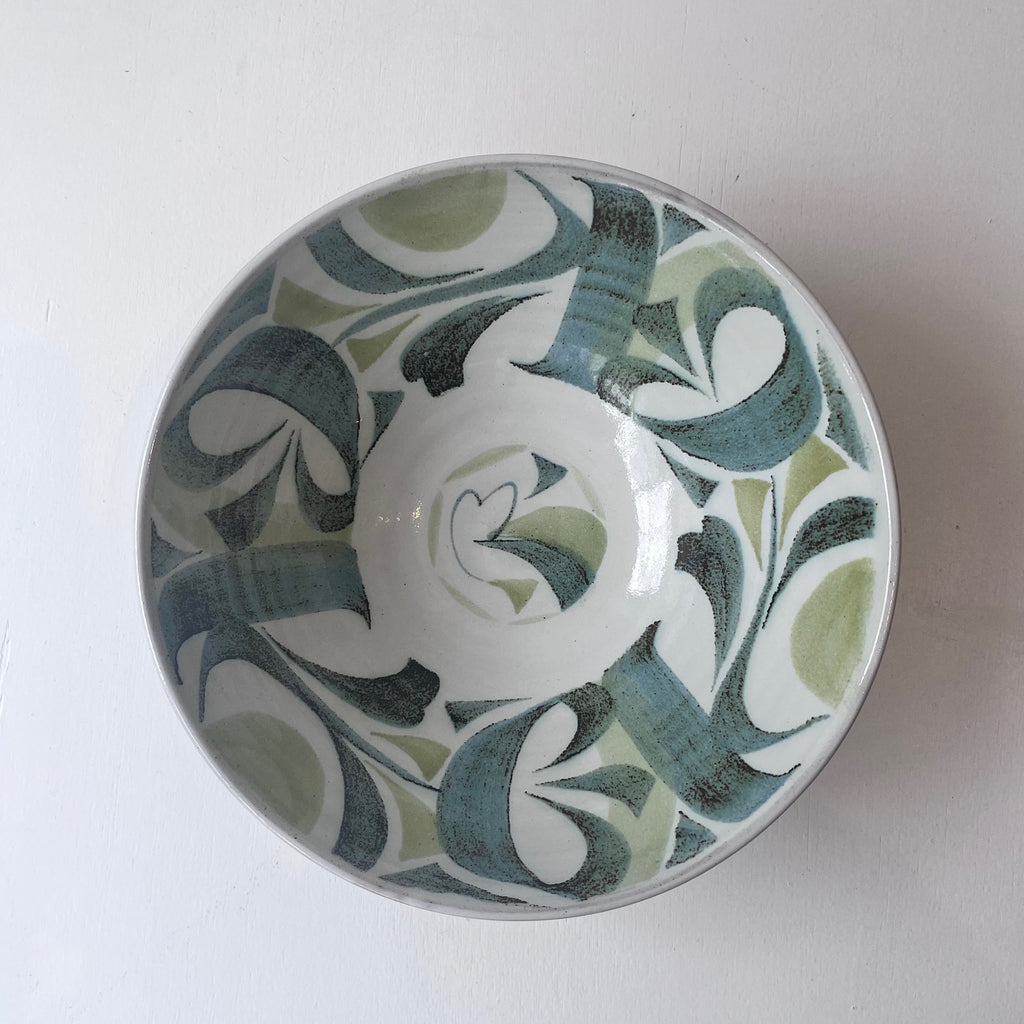 Ursula Waechter ‘Floral Brushwork Bowl’ ceramic H9cm Diameter 22cm